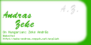 andras zeke business card
